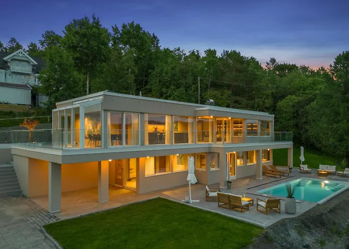 With Pool And Panorama - Friend Trip,company Outing Villa Trondheim